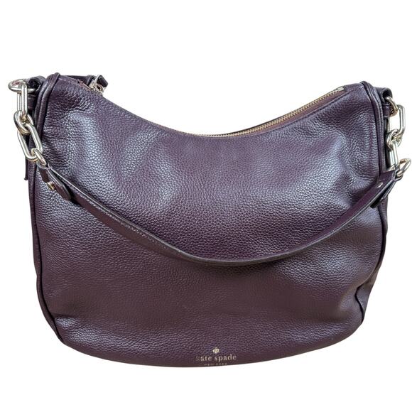 Kate Spade | Mulberry Street Vivian Shoulder Bag | Color BlackBerry Preserves - Picture 1 of 10
